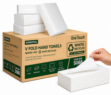 5000 Paper Hand Towels V fold White tissues InterFold Soft, Strong & Absorbent