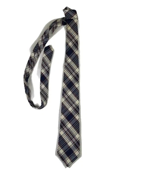 Corbata vintage a cuadros de algodón Gant Madras Foto 3 de 4