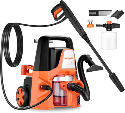 #ad 4 In 1 Pressure Washer and Wet Dry Vacuum 2800 PSI Max 1.7 GPM Electric Power W $369.79