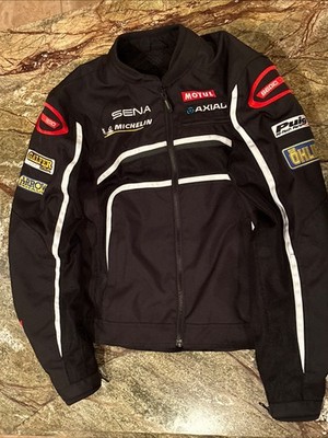Sedici Podio Men's Black Motorcycle Jacket Size S, With Forearm Pads, Like New!