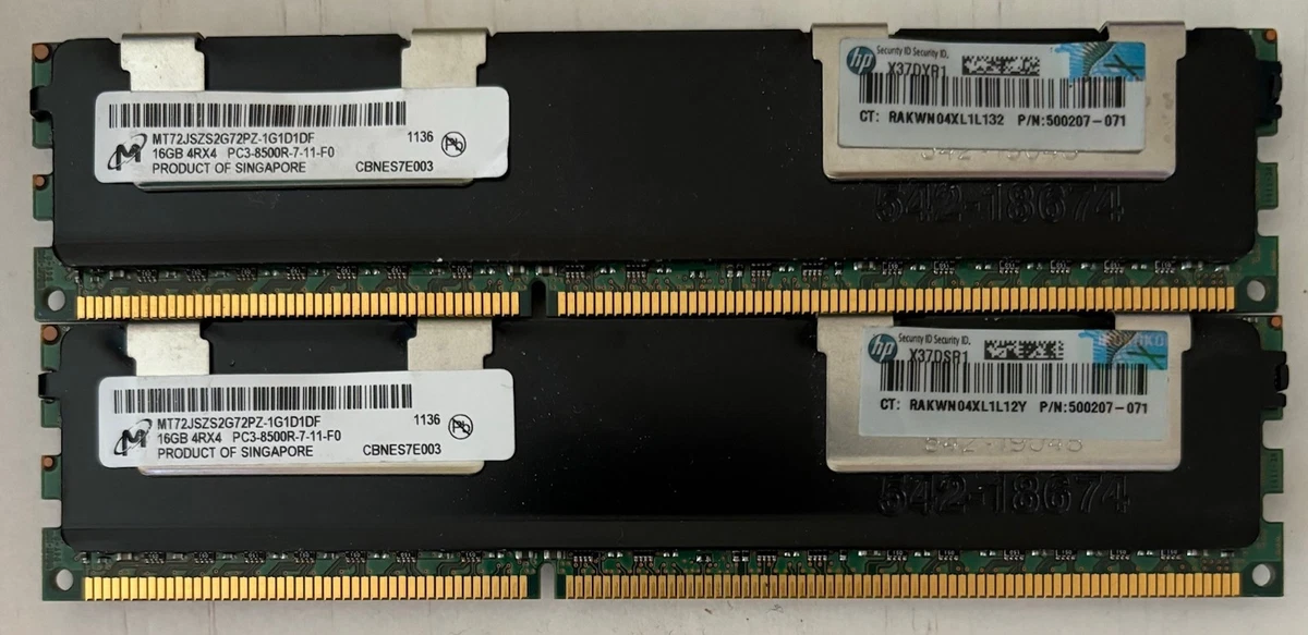 PC3-8500 (DDR3-1066) DDR3 SDRAM ECC Network Server Memory (RAM