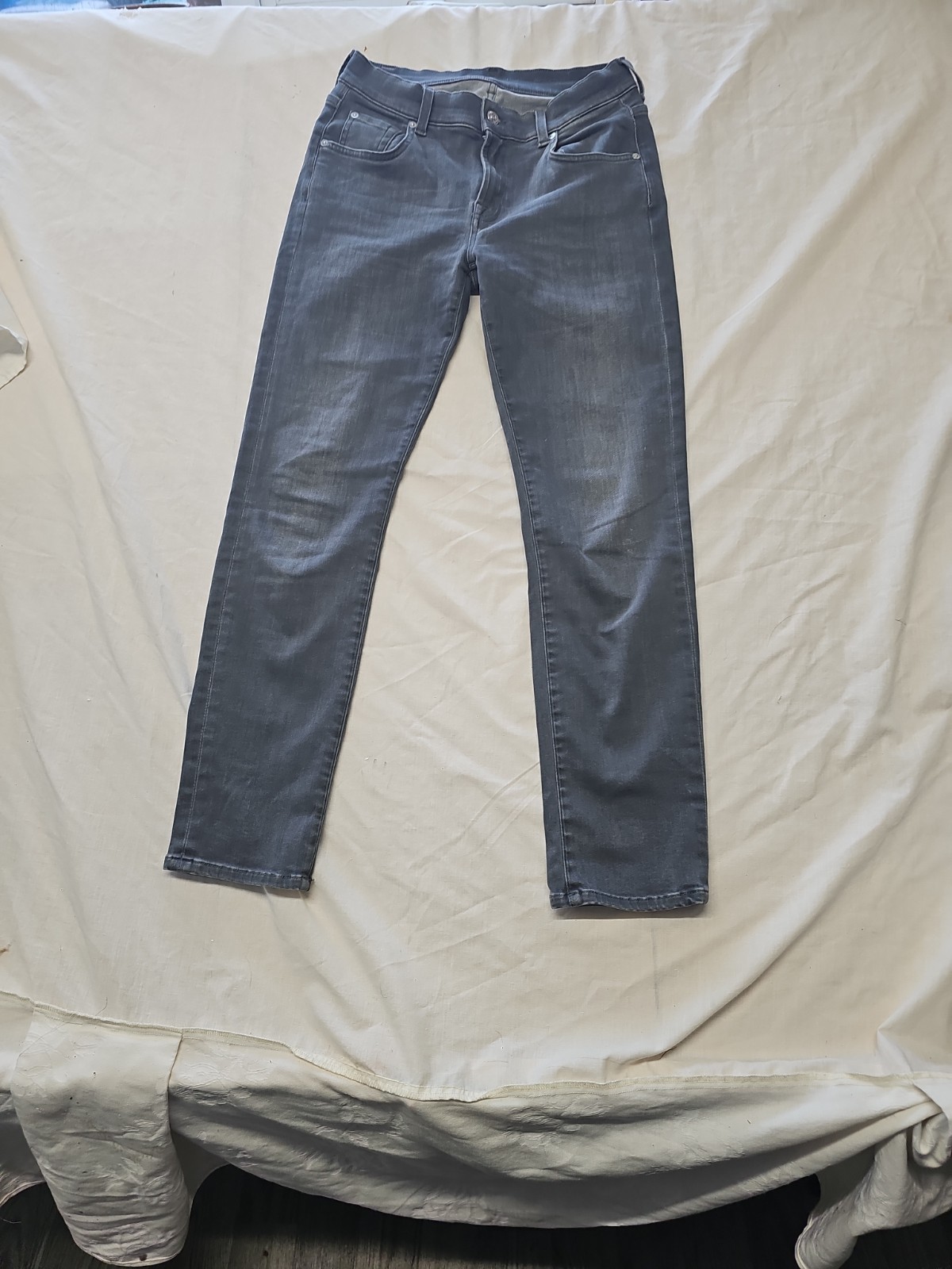 7 For All Mankind Slim Fit Grey Wash Denim Jeans A 1201