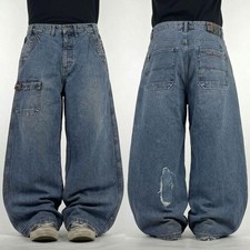 Vintage y2k archive rare Pepe Jeans grunge stonewash cargo baggy wide leg jeans