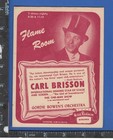 F385 Carl Brisson singer 1937 table cd Hotel Radisson NYC Gordie Bowen Orchestra — photo 2