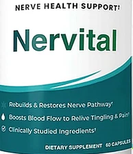 Nervital Nerve Health and Blood Health Support Dietary Supplement 60 Capsules