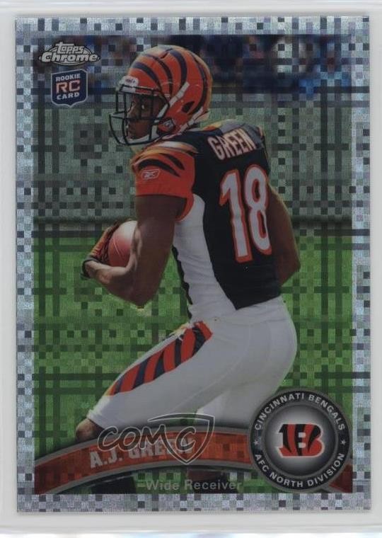 2011 Topps Chrome X-Fractor AJ Green #150 19n6