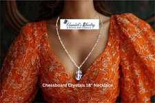 Chessboard Crystals 18" Necklace