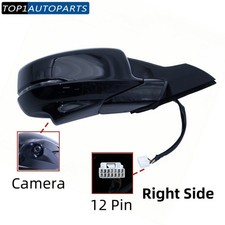 Right Passenger Side Black Mirror Heated Camera For 2013-2015 Honda Accord Sedan