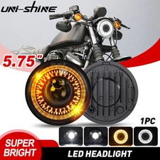 COLIGHT 5 3/4'' 5.75" LED Headlight Start-up Gradient Halo Turn Signal DRL Amber