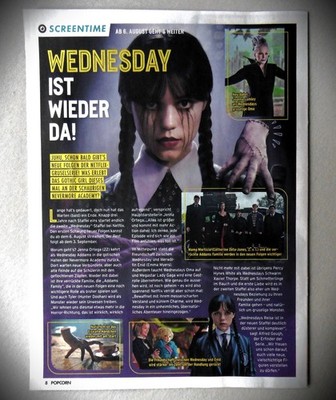 Wednesday _ Jenna Ortega _  - 1 x A4 - Clippings Berichte aus Zeitschrift _ 2025