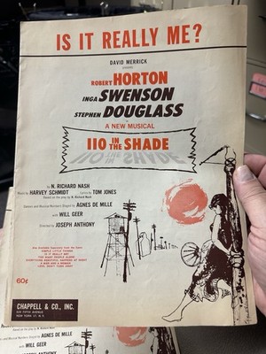 M 1962 Stage Musical sheet music 110 IN THE SHADE  Really Me?  (6 Titles Listed)