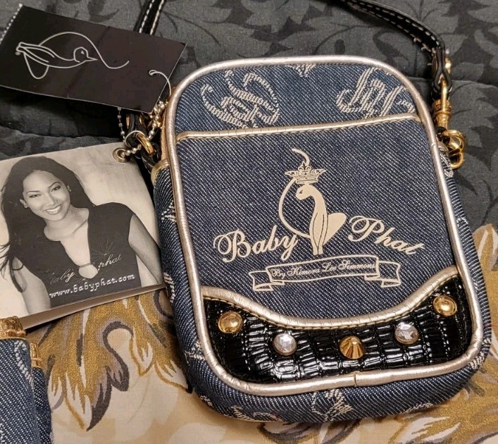 RARE* NEW *BABY PHAT  Denim Purse  /  BAG ***** Medium  WITH MATCHING WALLET * image 5