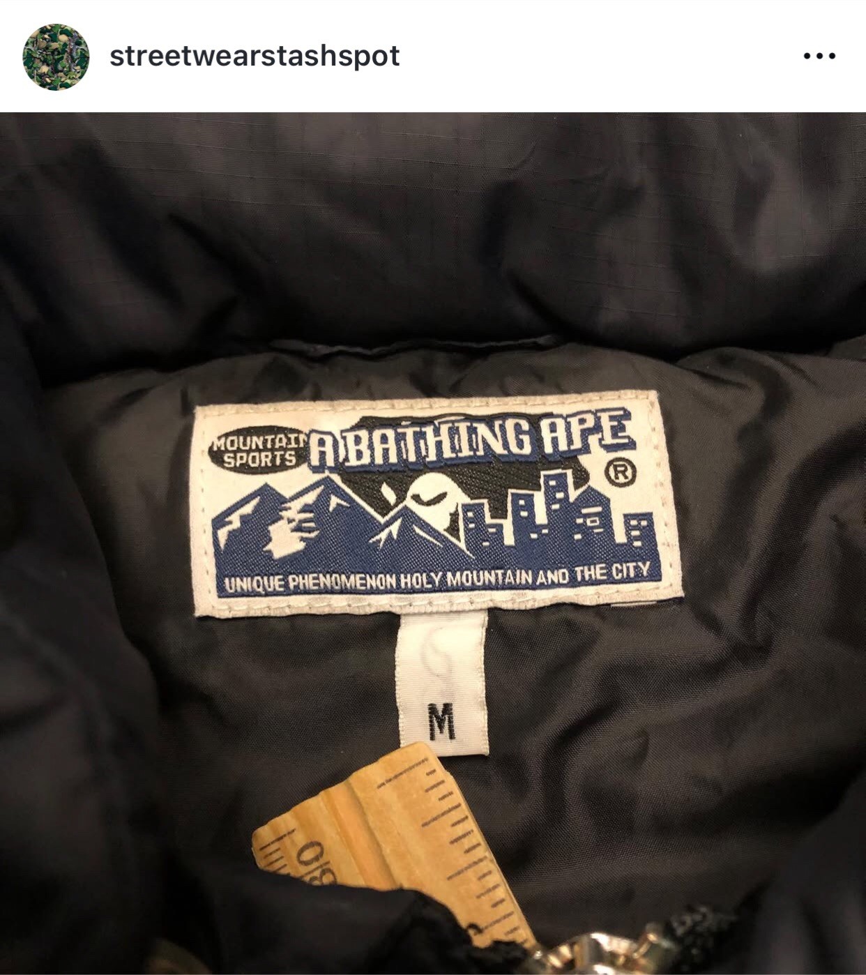 A Bathing Ape Bape Down Puffer Jacket Size Medium - image 10