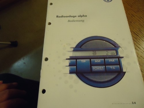 VW Radio Bedienungsanleitung Radioanleitung Radioanlage Alpha 1998