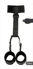 BDSM Neck to Wrist Restraints Bondage Set behind Back Handcuffs Collar Blindfold
