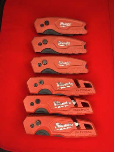 Milwaukee FASTBACK Utility Knife Lot of 6 48-22-1500 48-22-1502