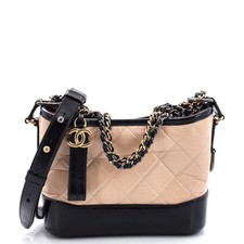 Chanel Bicolor Gabrielle Hobo Quilted Aged Calfskin Small