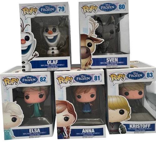 NEW Disney Frozen Funko Set Pop! Figures Elsa Anna Olaf Sven Kristoff Lot Of 5