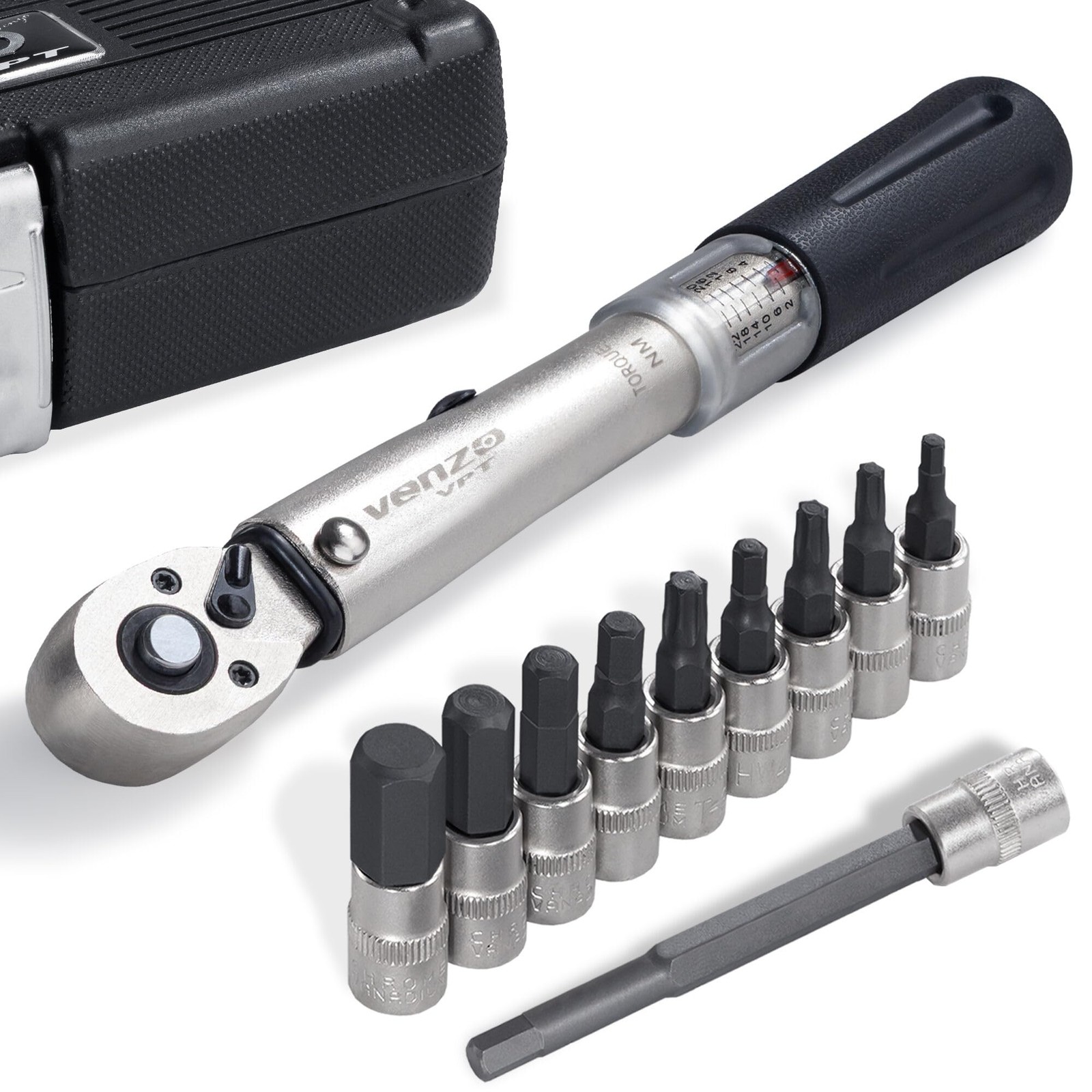 Torque Wrench Set With Gauge 2 To 24 Nm 1 4 Allen And Torx Keys