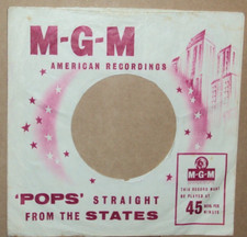 "M.G.M","Company Sleeve","Original","45rpm","7inch","Record","Vintage",, ;0>