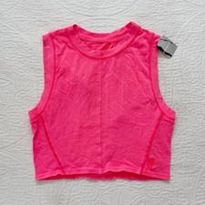 Free People FP Movement Cropped Sleeveless Top, Popsicle Pink Sz S