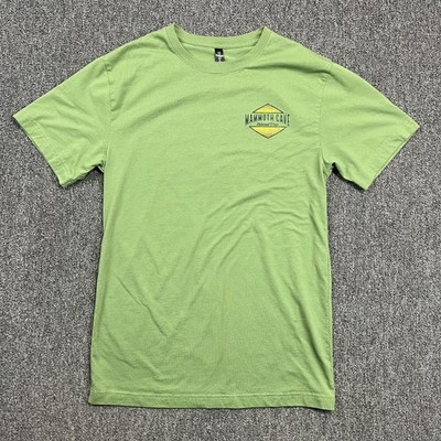 Primease Mammoth Cave National Park Graphic Tee Size M Green Hiking Gorpcore Bat