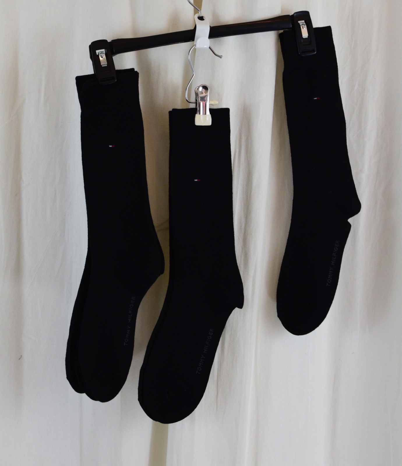 Tommy Hilfiger 4 PACK Mens Dress Socks Lightweight Black Size 7-12