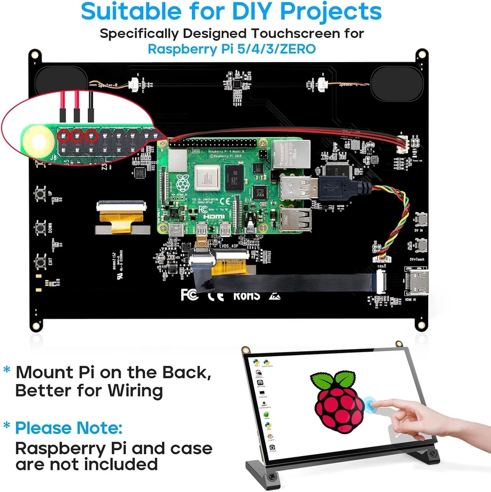 Driver-Free 10.1’’ Touchscreen for Raspberry Pi 5/4/3 - Image 4 of 4