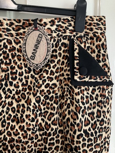 Banned Apparel Leopard Print Midi Pencil Skirt Size 4XL BNWT - Picture 3 of 10