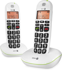 Image of Phoneeasy 100W DECT Cordless Phone with Amplified Sound and Big Buttons, NO Answ