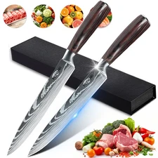 8" Chef Knife Japanese Kitchen Knife High Carbon Stainless Steel Slicing Cleaver