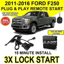 2011 - 2016 Ford F250 Super Duty Remote Start Plug and Play 3X Lock Easy DIY FO1