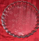 VTG Anchor Hocking Savannah 10" Quiche Pan Dish Glass Tart Pie Plate Embossed