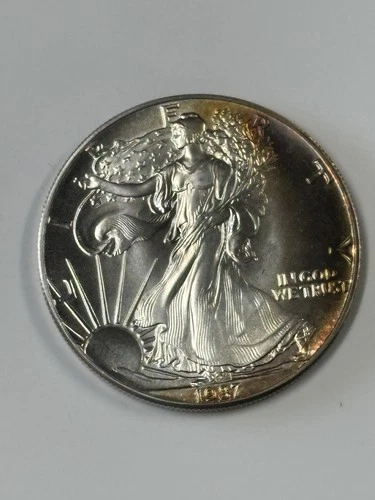 1987 1oz American Silver Eagle .999 Silver Beautiful Uncirculated Coin