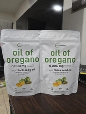 2-PACK Oil of Oregano with Black Seed 6000mg – 300 Softgels–Immune & Digestive.