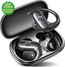 Wireless Bluetooth Earbuds Over Ear Headphones with Mic 60Hrs Playtime Sport Bla