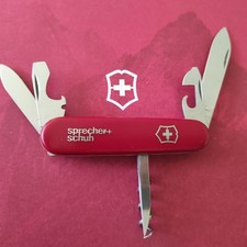 Victorinox Schweizer Taschenmesser Offiziersmesser TOURIST - Werbung - Rot.