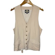 Tommy Bahama Silk Vest Mens Small Cream