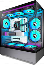 F1 PC Case - Pre-Installed 6 PWM ARGB Fan, ATX Mid-Tower Gaming PC Case, Type-C,