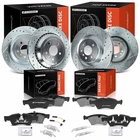 A-premium Front & Rear Drilled Brake Rotors & Ceramic Pads for Mercedes-BenzW164