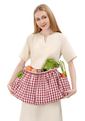 Gardening Apron with pockets Harvest Apron Vegetable Fruit Egg Farm Garden ki...