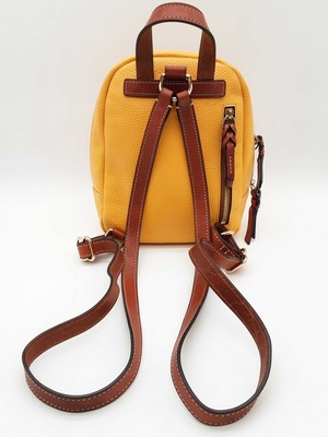 Dooney & Bourke Yellow Leather Backpack Dooney & Bourke Yellow Pebble Leather | Mercari main image 4