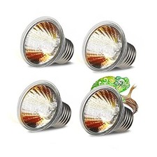 UVA UVB Reptile Light Bulbs 4 Pack 50W,Basking Light Heat Lamp for 50.0 Watts