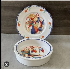 vintage Tiffany  Co. "Seashore" child's two-piece ceramic dish set