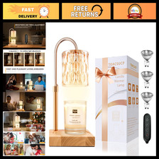 Adjustable Candle Warmer Lamp with Timer 3 Bulbs, Dimmable Height, Gift Box -