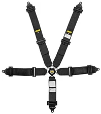 JEGS 70087 Black Cam Lock Ultra Series Harness 5-Point Design