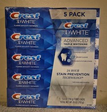 Crest 3D White Pro Advanced Triple Whitening Toothpaste 5-pack Sealed