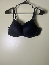 Maidenform 38C Black Lace T-Back Shaping Underwire Bra