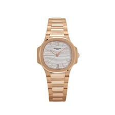 Patek Philippe Nautilus 7118/1R-001 'Ladies' Rose Gold Silvery Opaline Dial