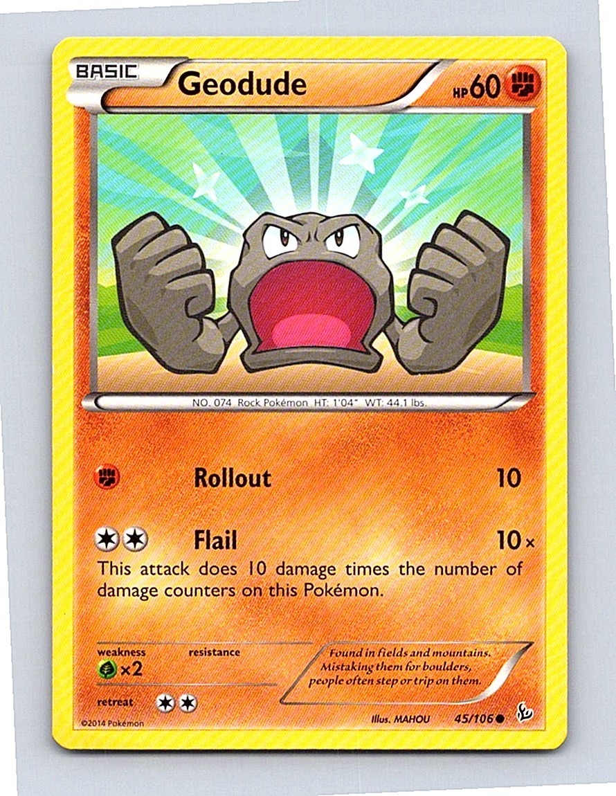 Geodude 45/106 XY - Flashfire Common NM